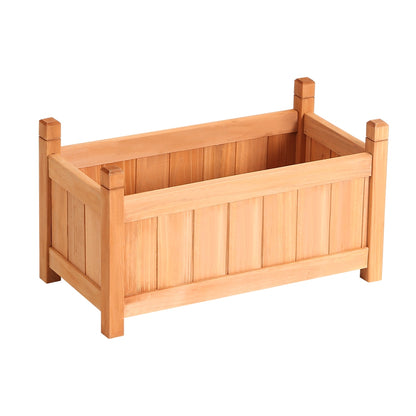 Green Fingers Garden Bed 60x30x33cm Wooden Planter Box Raised Container Growing