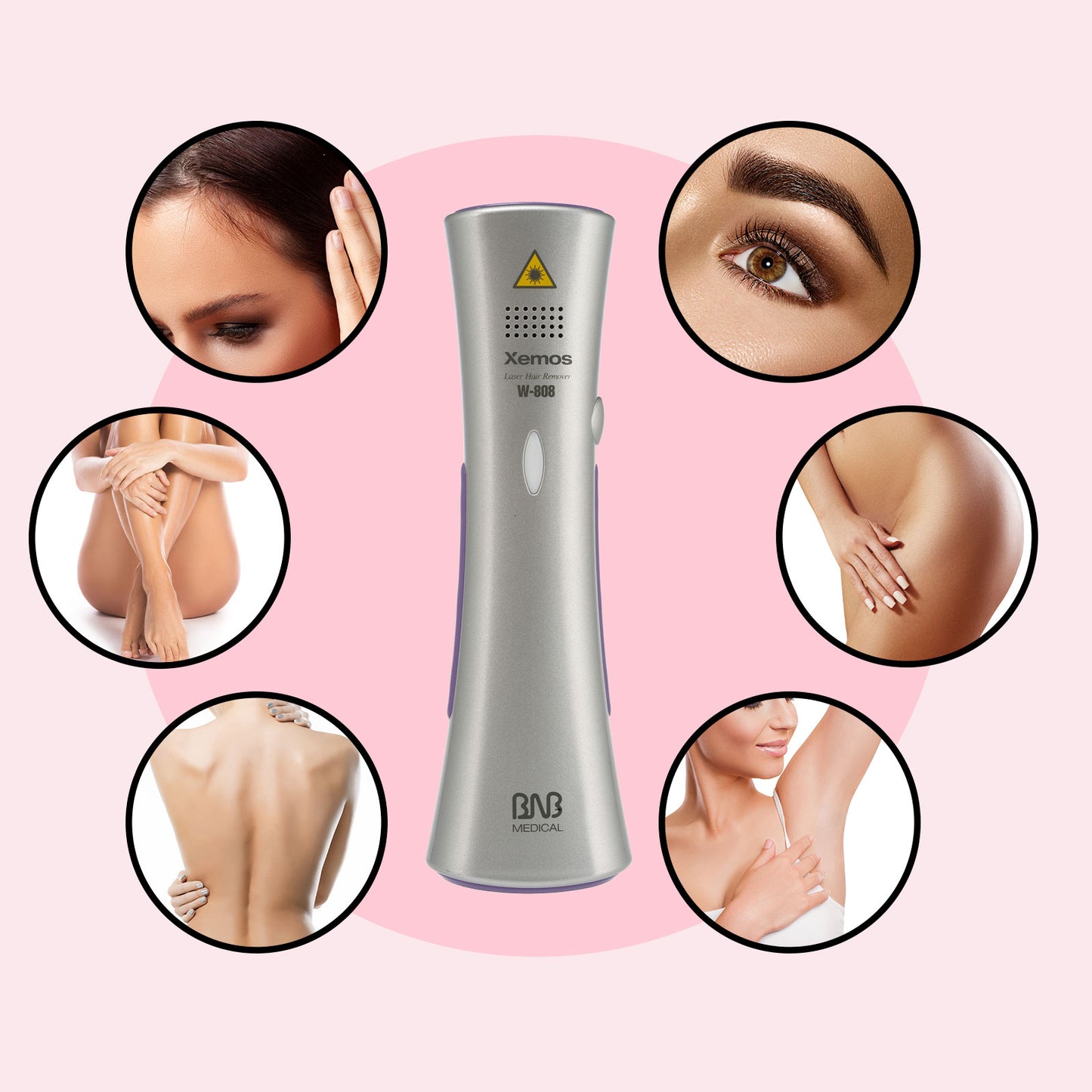 Silhouette Portable Laser Hair Remover Permanent Epilation System Body Face Home