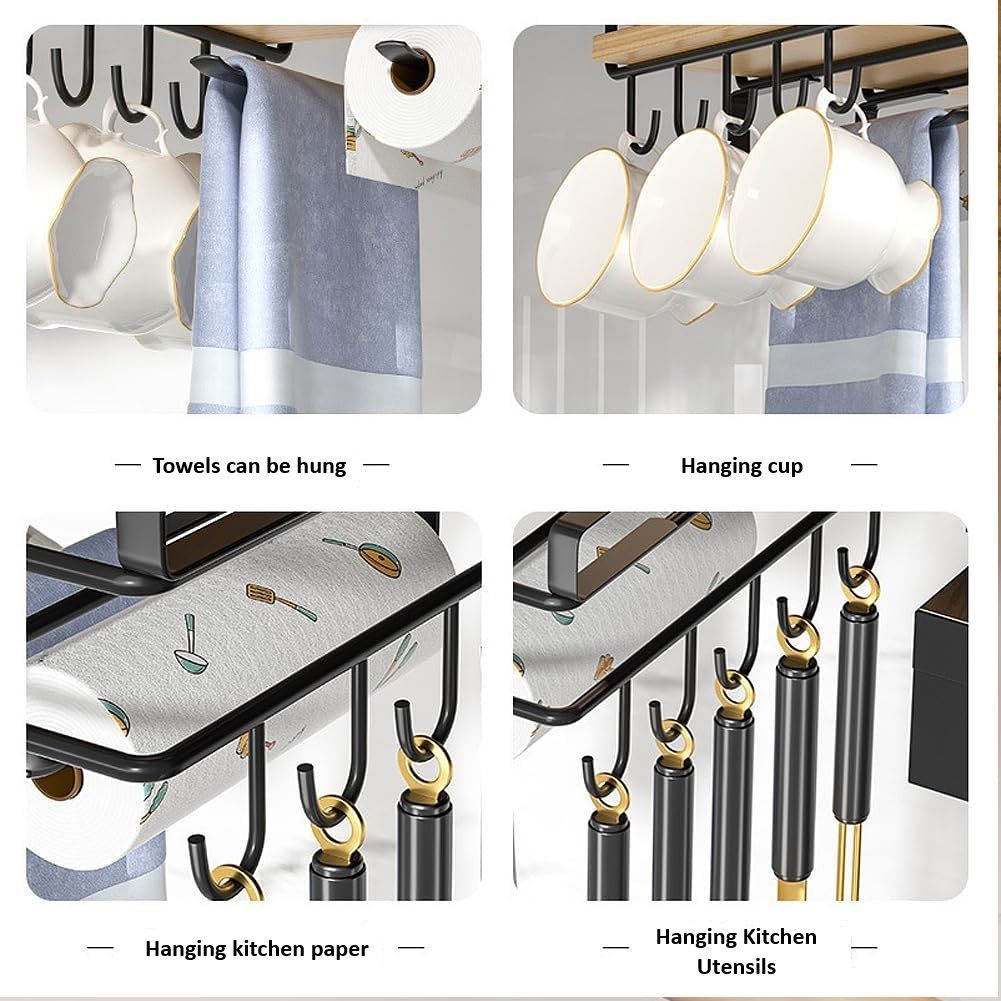 Multifunctional Under Cabinet Cutting Board Metal Holder Organiser