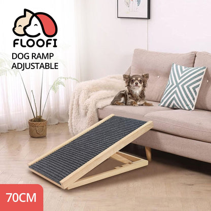 Floofi Wooden Adjustable Pet Ramp (70x35x9.5cm)