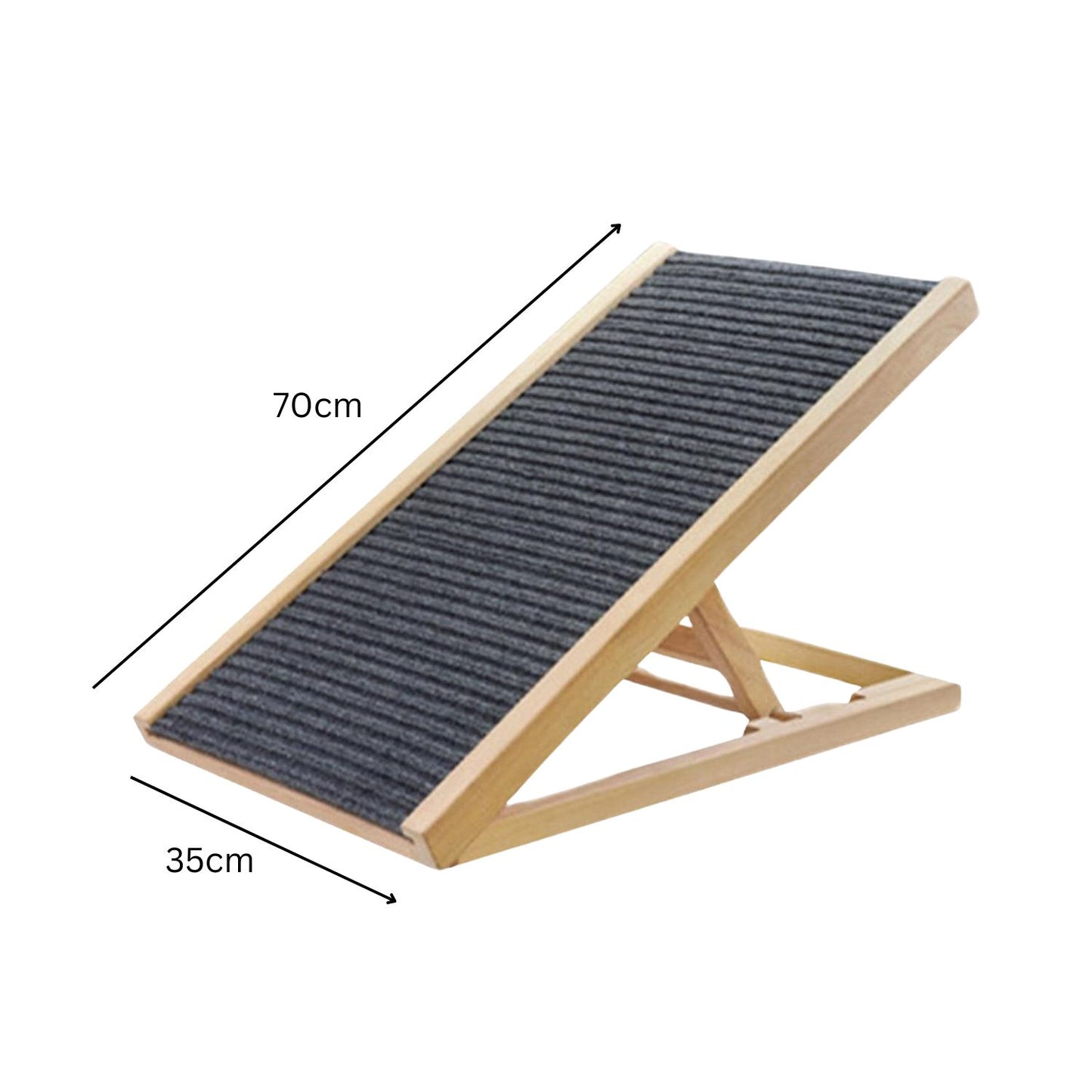 Floofi Wooden Adjustable Pet Ramp (70x35x9.5cm)