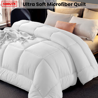 Ramesses 800GSM All Season Antibacterial Microfibre Quilt Queen