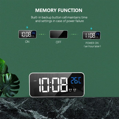 GOMINIMO Digital Clock Mirrored Grey