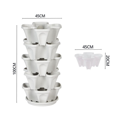 NOVEDEN 5 Tier Stacking Planter Vertical Garden (45cm)