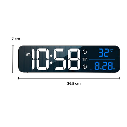 GOMINIMO Digital Alarm Clock Mirrored Rechargeable Black